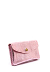 Serafina Collection Metallic Faux Leather Coin Wallet, Pale Pink Glitter