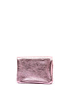 Serafina Collection Metallic Faux Leather Small Coin Wallet, Pale Pink Glitter