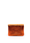 Serafina Collection Metallic Faux Leather Small Coin Wallet, Rust Glitter