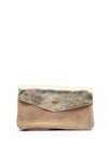 Serafina Collection Faux Leather Coin Wallet, Taupe & Gold