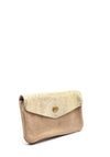 Serafina Collection Faux Leather Coin Wallet, Taupe & Gold