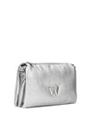 Wonders Drop Metallic Crossbody Bag, Silver