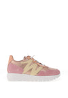 Wonders Trend Colour Block Metallic Trainers, Pink