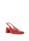 Wonders Patent Leather Square Toe Heeled Shoes, Red