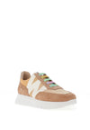 Wonders Fly Colour Block Suede Trainers, Natural Multi