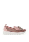 Wonders Mesh Panel Platform Wedge Shoe, Pink