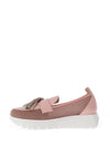 Wonders Mesh Panel Platform Wedge Shoe, Pink