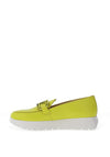 Wonders Pebbled Leather Buckle Loafers, Cyber