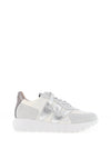 Wonders Oslo Metallic Colour Block Wedge Trainers, Grey and White