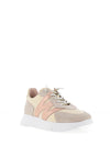 Wonders Oslo Metallic Colour Block Wedge Trainers, Gold and Rose Gold
