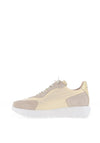 Wonders Oslo Metallic Colour Block Wedge Trainers, Gold and Rose Gold