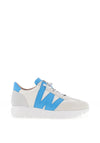 Wonders Racer Colour Block Wedge Trainers, White and Blue