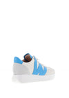 Wonders Racer Colour Block Wedge Trainers, White and Blue