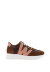 Wonders Racer Colour Block Wedge Trainers, Brown