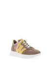 Wonders Racer Colour Block Wedge Trainers, Taupe