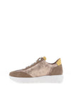 Wonders Racer Colour Block Wedge Trainers, Taupe