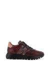 Wonders Odisei Leather Shimmer Trainers, Wine
