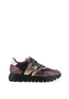 Wonders Odisei Leather Shimmer Trainers, Black