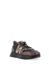 Wonders Odisei Leather Shimmer Trainers, Black