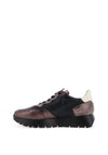 Wonders Odisei Leather Shimmer Trainers, Black