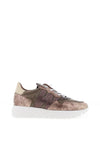 Wonders Odisei Leather Shimmer Trainers, Gold