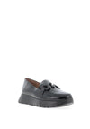 Wonder Odisei Distresses Patent Leather Platform Loafers, Black