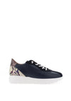 Wonders Roma 31 Platform Wedge Trainers, Navy
