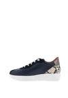Wonders Roma 31 Platform Wedge Trainers, Navy