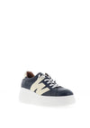 Wonders Dorita Leather Bicolour Trainers, Night & Milk
