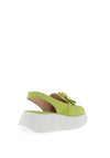 Wonders Suede Bow Sling Back Wedge Shoes, Apple