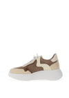 Wonders Dijon Suede Wedge Trainers, Taupe