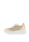 Wonders Zenit Metallic Wedge Trainers, Gold and Rose Gold
