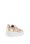 Wonders Zenit Metallic Wedge Trainers, Gold and Rose Gold