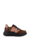 Wonders Roma Platform Wedge Trainers, Brown