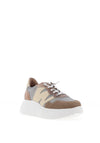 Wonders Roma Platform Wedge Trainers, Taupe