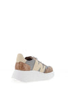 Wonders Roma Platform Wedge Trainers, Taupe
