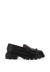 Wonders Alice Stud Fringe Leather Loafers, Black