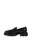 Wonders Alice Stud Fringe Leather Loafers, Black