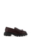 Wonders Alice Stud Fringe Leather Loafers, Wine