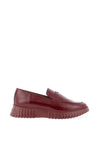 Wonders Distressed Patent Leather Loafers, Wine