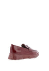 Wonders Distressed Patent Leather Loafers, Wine