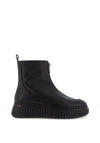 Wonders Wild I Pebbled Leather Zip Up Boots, Black