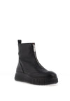 Wonders Wild I Pebbled Leather Zip Up Boots, Black