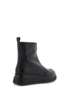 Wonders Wild I Pebbled Leather Zip Up Boots, Black