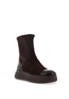 Wonders Lack I Suede High Ankle Flat Sock Boots, Brown