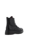 Wonders Leather Studded Front Zip Platform Boots, Black