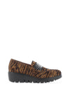 Wonders Suede Leather Slip On Shoes, Brown