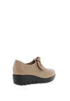 Wonders Leather Slip On Bow Detail Shoes, Taupe