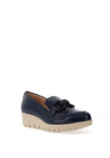 Wonders Patent Leather Buckle Loafers, Baltic