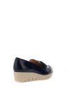 Wonders Patent Leather Buckle Loafers, Baltic